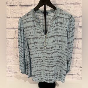 Democracy Light Blue and Gray Blouse
